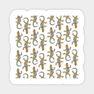 Barcelona Mosaic Lizard Pattern Magnet