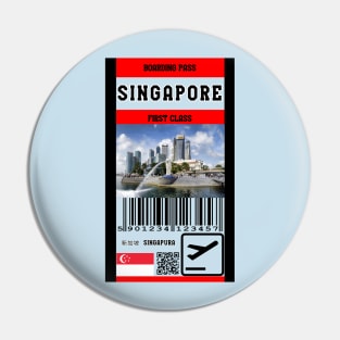 Singapore first class boarding pass Pin