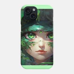 Closeup of a beautiful green eye Phone Case