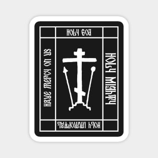 Trisagion Prayer Eastern Orthodox Cross Gothic Magnet