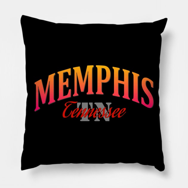 City Pride: Memphis, Tennessee Pillow by Naves