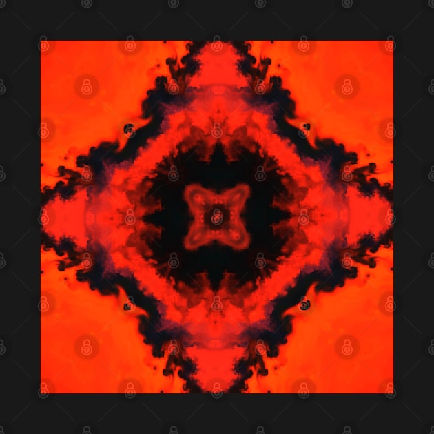 Red Smoke Kaleidoscope Pattern by WormholeOrbital