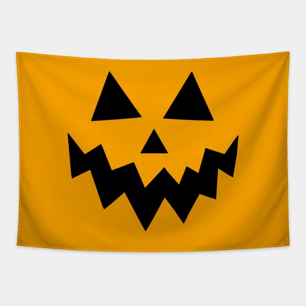 Halloween Pumpkin Jack o Lantern Face Tapestry by julieerindesigns