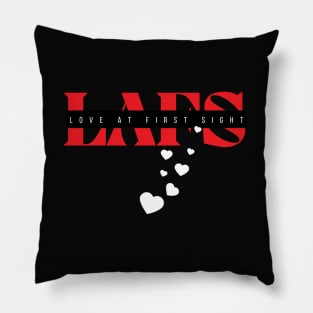 White and Red Love at First Sight Design Pillow