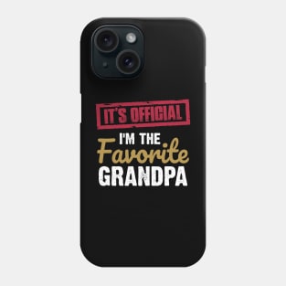 It's Official I'm The Favorite Grandpa Vintage Grandmother | Funny family Phone Case