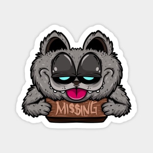 missing cat cartoon Magnet