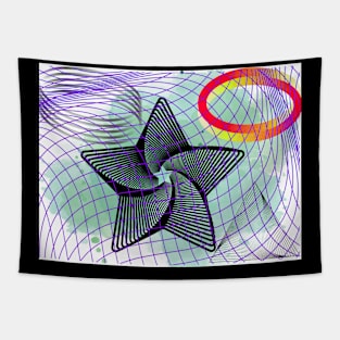 Star Color Shades Ring Net Tapestry