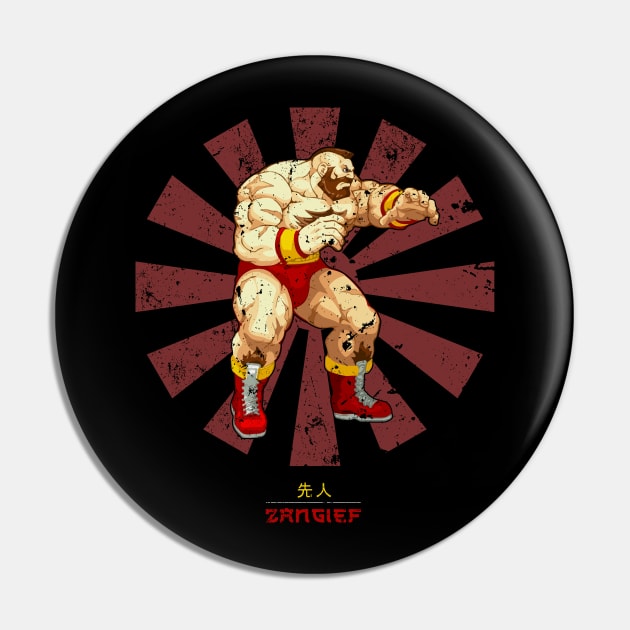 Zangief Retro Japanese Street Fighter - Street Fighter - Sticker