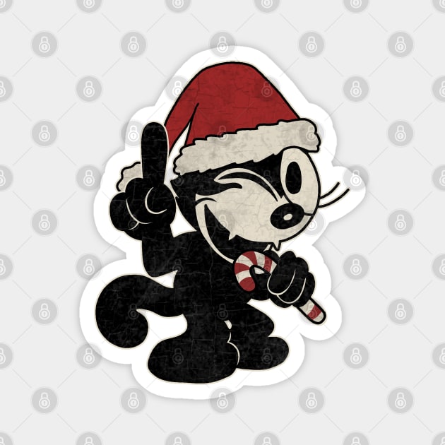 Felix the cat - Christmas Magnet by valentinahramov