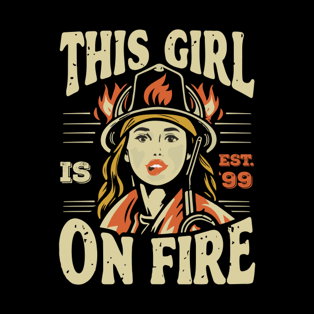 Fierce Firefighter Beauty Girl 99 by ArtMichalS