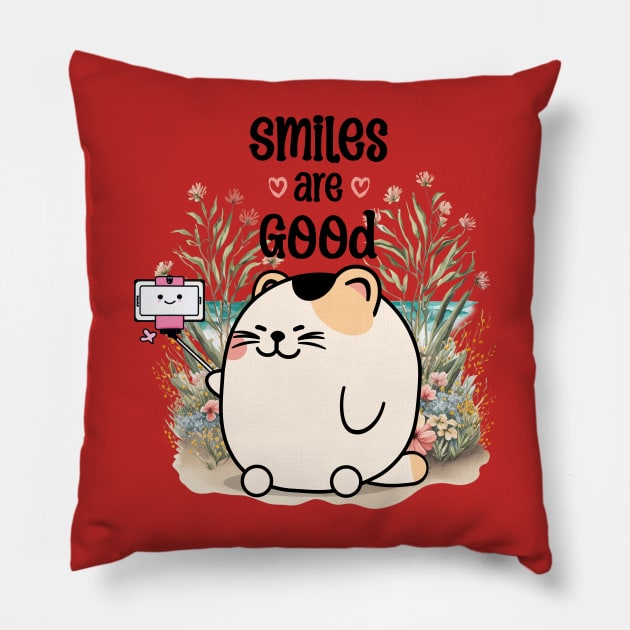 Smile qre good Pillow by Rooftrabelbo