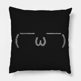 W happy kaomoji v2 Pillow