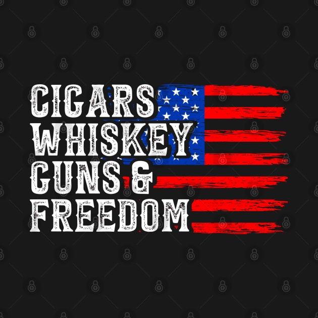 Cigars whiskey guns and freedom by StarMa