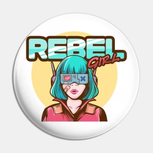 Cyberpunk Rebel Girl Pin