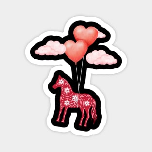 Horse Valentine's Day Heart Balloon for Horse lover Magnet