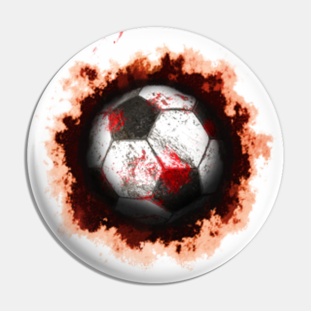 Halloween Zombie Player Soccer Realistic Soccer Ball Lovers Zombie Soccer Player Pin Teepublic Au