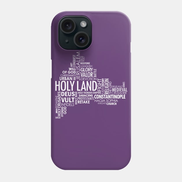 Map of Constantinople Word Collage Phone Case by holyland