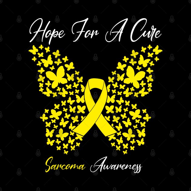 Hope For A Cure  Butterfly Gift 3 Sarcoma by HomerNewbergereq