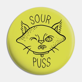 Sour Puss - Black Pin