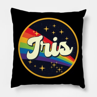 Iris // Rainbow In Space Vintage Style Pillow