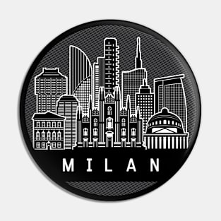 Milan Italy Skyline Pin