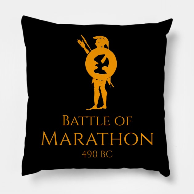 Battle Of Marathon Pillow by Styr Designs