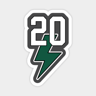 Breece Lightning 20 NY Jets Football Magnet