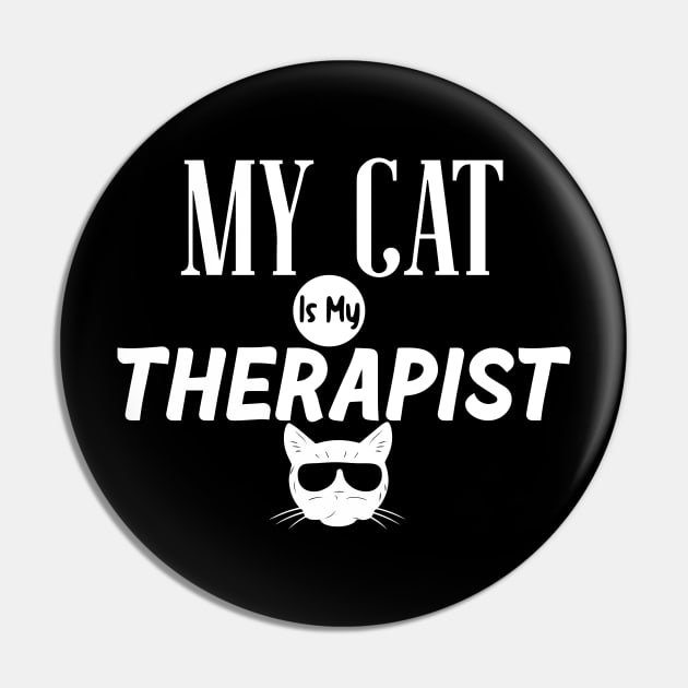 My Cat Is My Therapist Pin by pako-valor