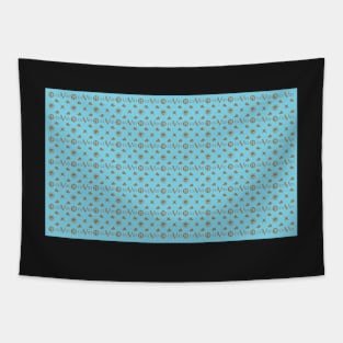 COVID 19 Pattern Teal Tapestry