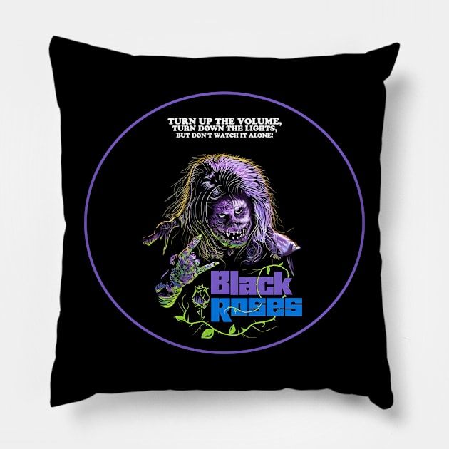 Black Roses Pillow by Tee Arcade