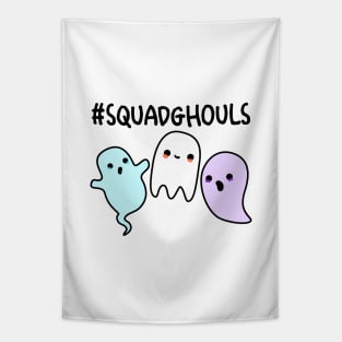 Squad Ghouls Cute Halloween Ghost Pun Tapestry