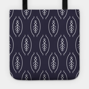 White Scandinavian runes pattern Tote