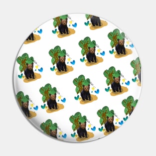 Little cute bear in pattern Pin