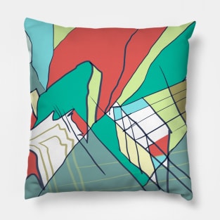 Green and Red design Pillow