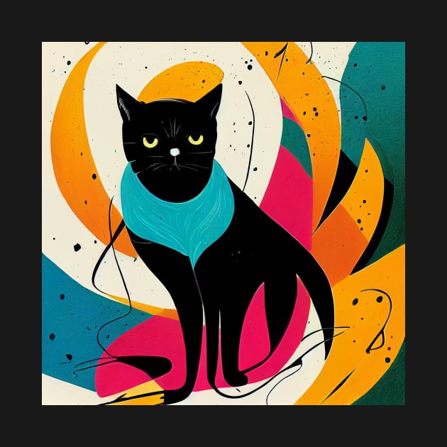 Abstract Cat by n23tees