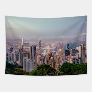 Hongkong sunset 2 Tapestry