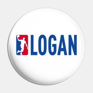 Logan NBA Basketball Custom Player Your Name T-Shirt Pin