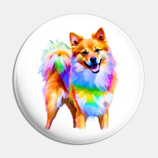 Pop-Art Finnish Spitz Impressionism Pin