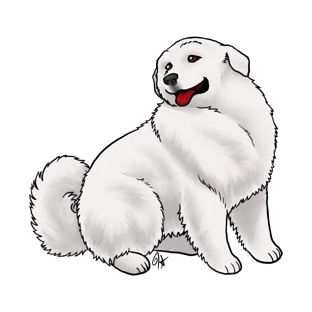 Dog - Pyrenean Mountain Dog - White by Jen's Dogs Custom Gifts and Designs