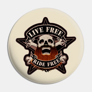 Live Free Ride Free Patch Pin