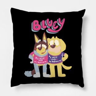 Bluey and Family Design Pillow