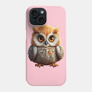 Cute Grumpy Owl with Adorable Attitude Phone Case