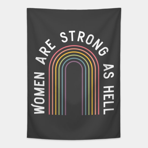 Women are strong as hell Tapestry by Perpetual Brunch