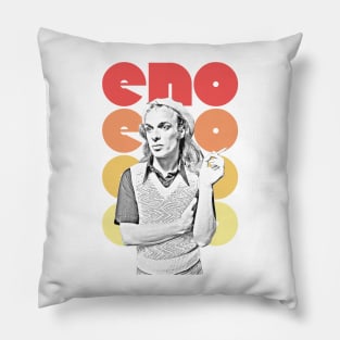 Brian Eno /\/\/\ Retro Fan Art Design Pillow