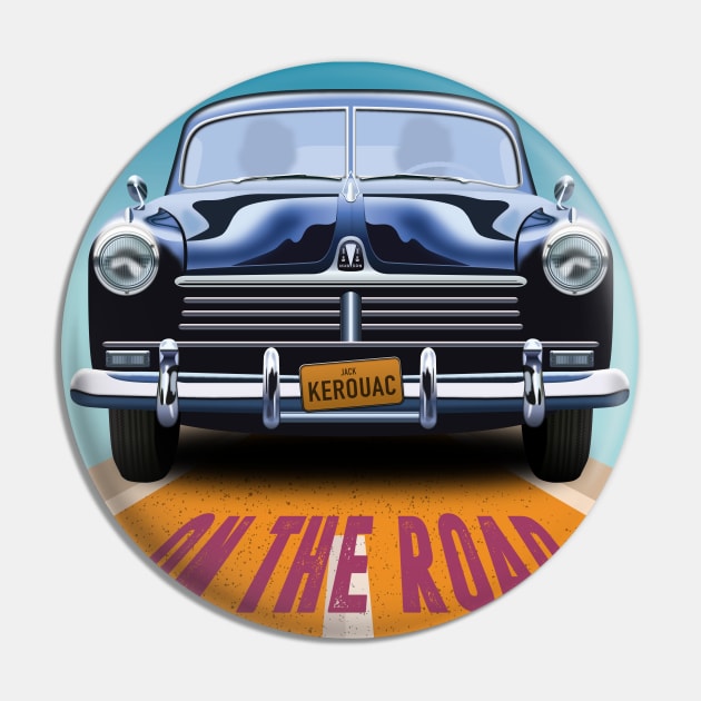 On The Road - Alternative Movie Poster Pin by MoviePosterBoy