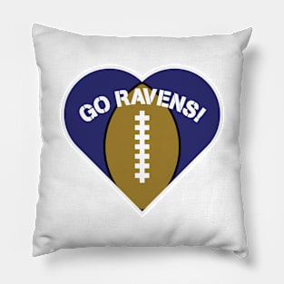 Heart Shaped Baltimore Ravens Pillow