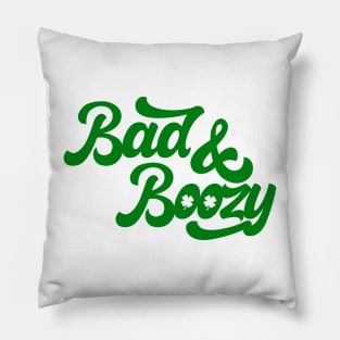 Bad and Boozy St Patricks Day Pillow