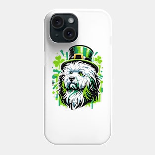 Puli Dog Celebrates Saint Patrick's Day in Style Phone Case