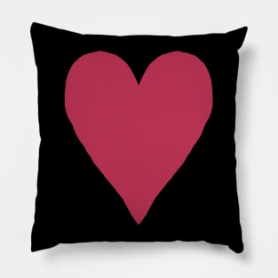 Viva Magenta Heart Pantone Color of the Year 2023 Pillow