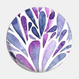 Watercolor artistic drops - purple and blue Pin